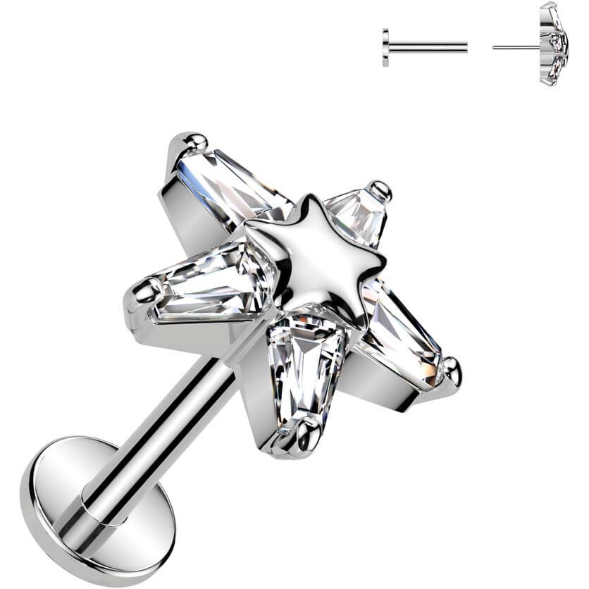 Labret star zirconia Push-In - Image 4