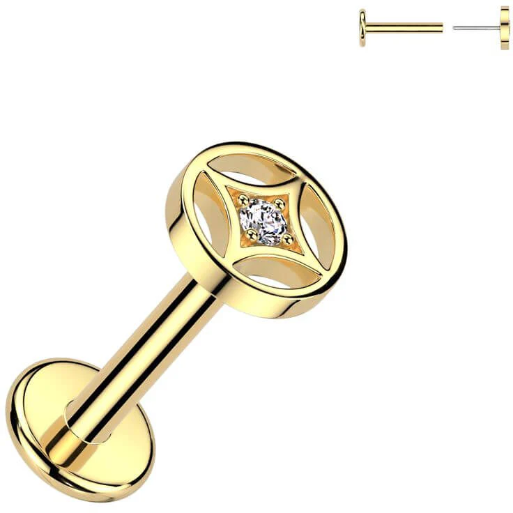 Labret 4 point star zirconia Push-In - Image 3