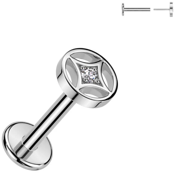 Labret 4 point star zirconia Push-In - Image 4