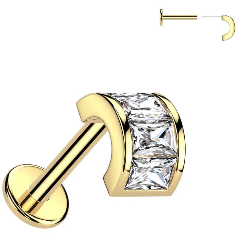 Labret horseshoe zirconia Push-In - Image 3