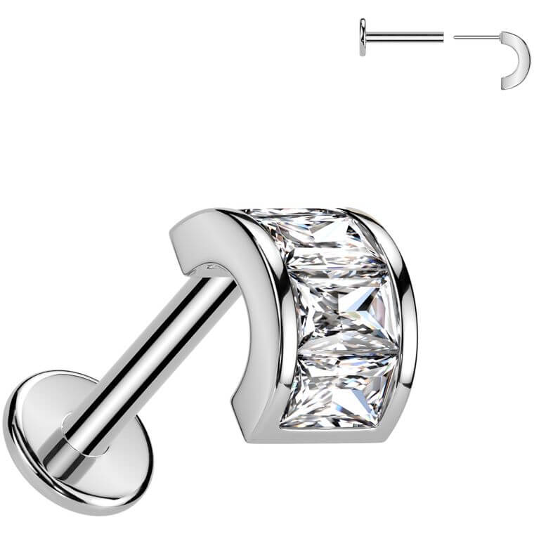 Labret horseshoe zirconia Push-In - Image 4