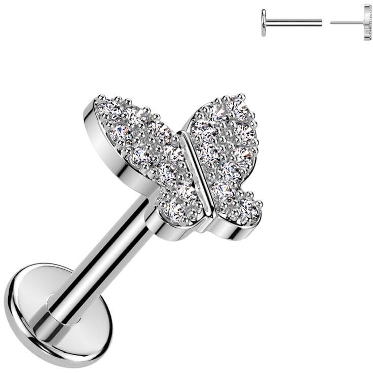 Labret butterfly zirconia Push-In - Image 4
