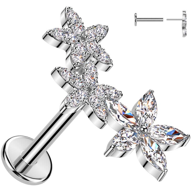 Labret flowers zirconia Push-In - Image 4