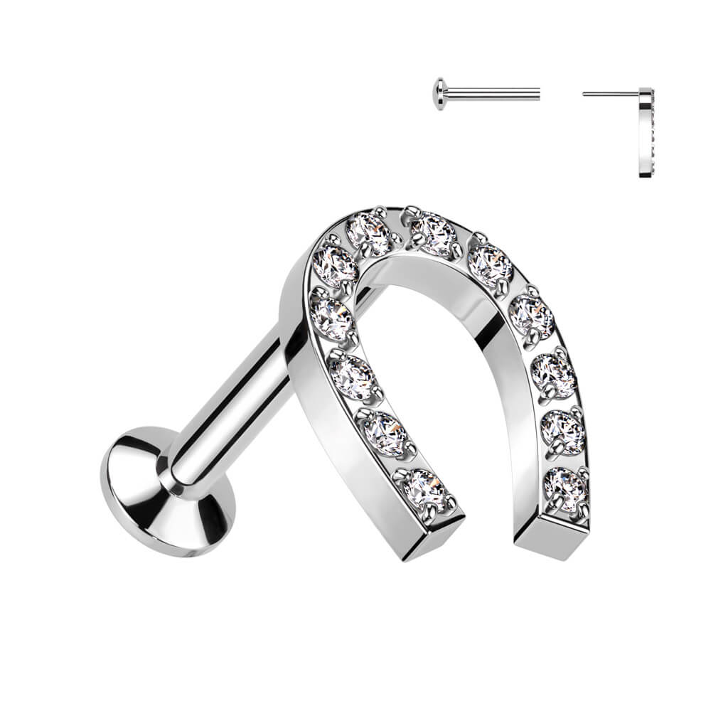 Labret Horseshoe zirconia Push-In - Image 4