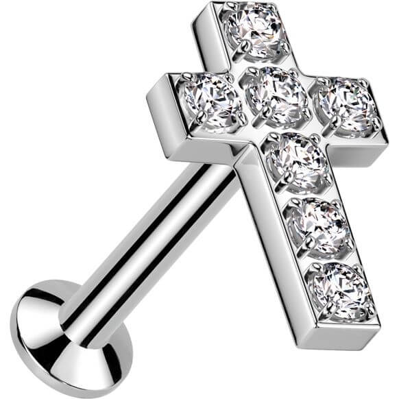 Labret cross zirconia Push-In - Image 5