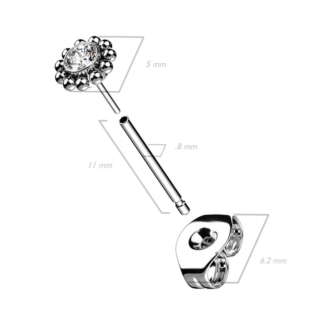Titanium Flower Zirconia Silver - Image 3