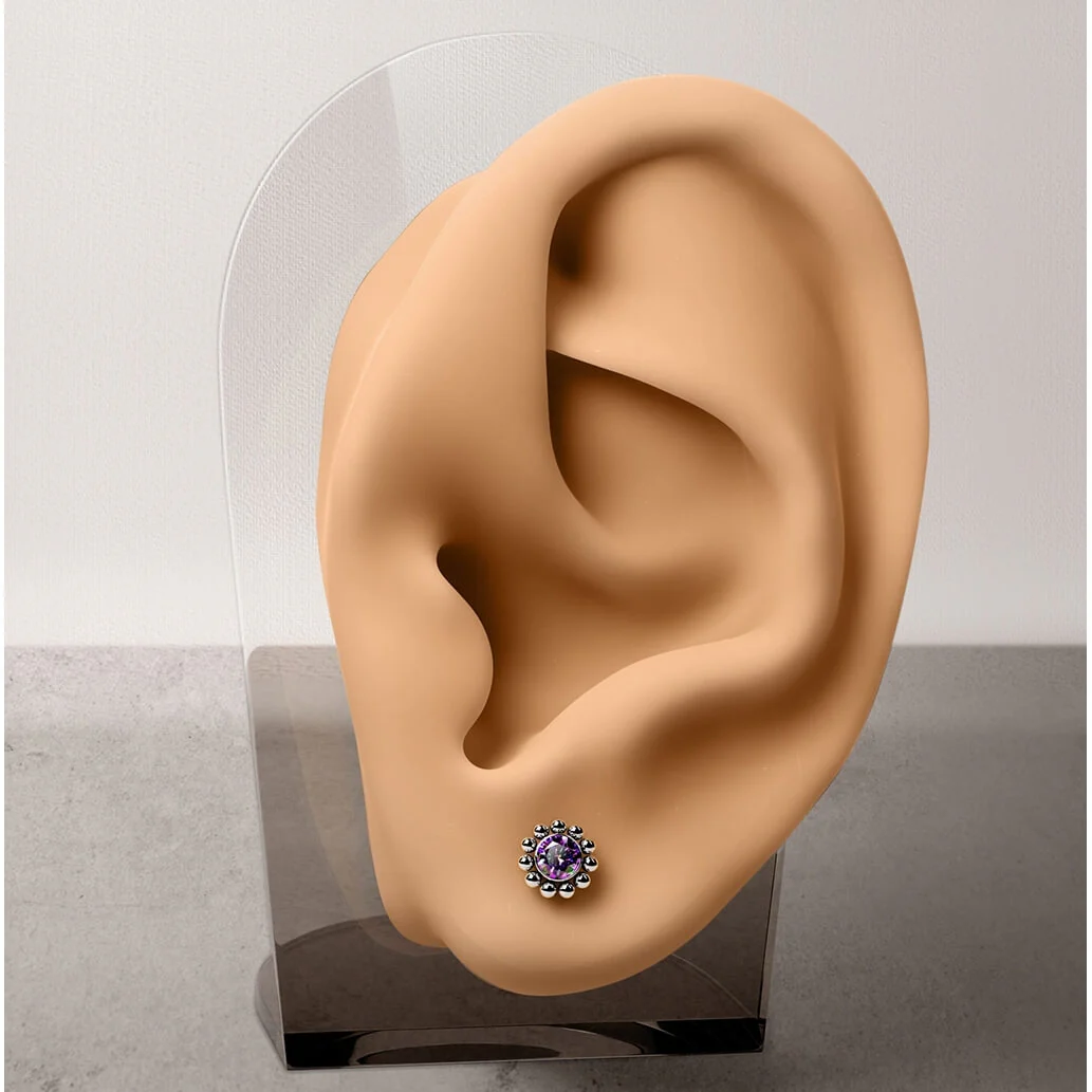 Titanium Flower Zirconia Silver - Image 5