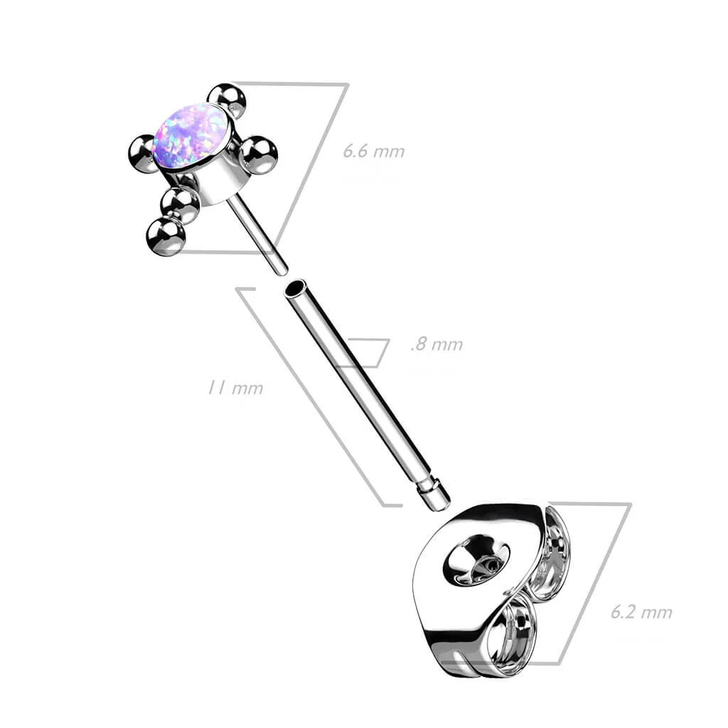 Titanium Cross Zirconia Opal Silver - Image 3
