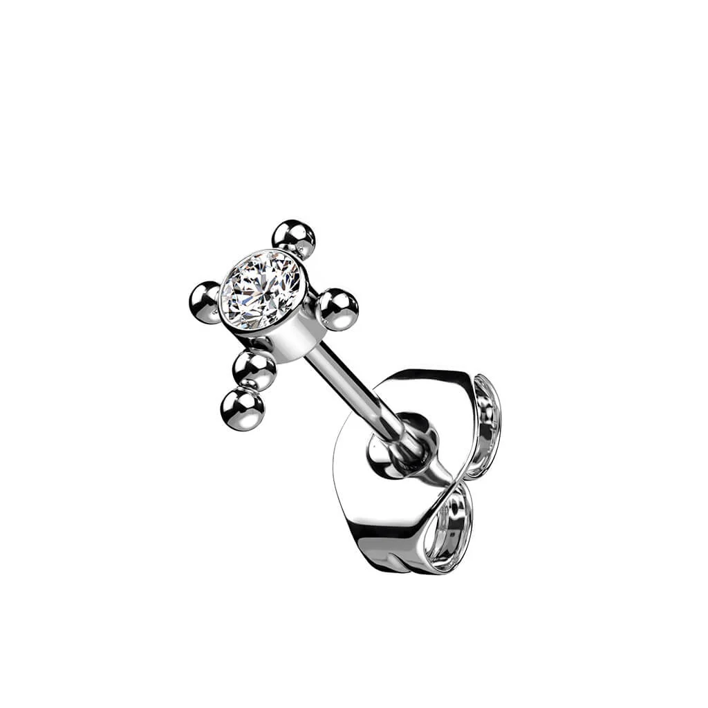 Titanium Cross Zirconia Opal Silver - Image 4