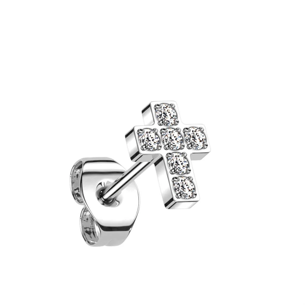 Titanium Cross Zirconia Gold Silver - Image 2