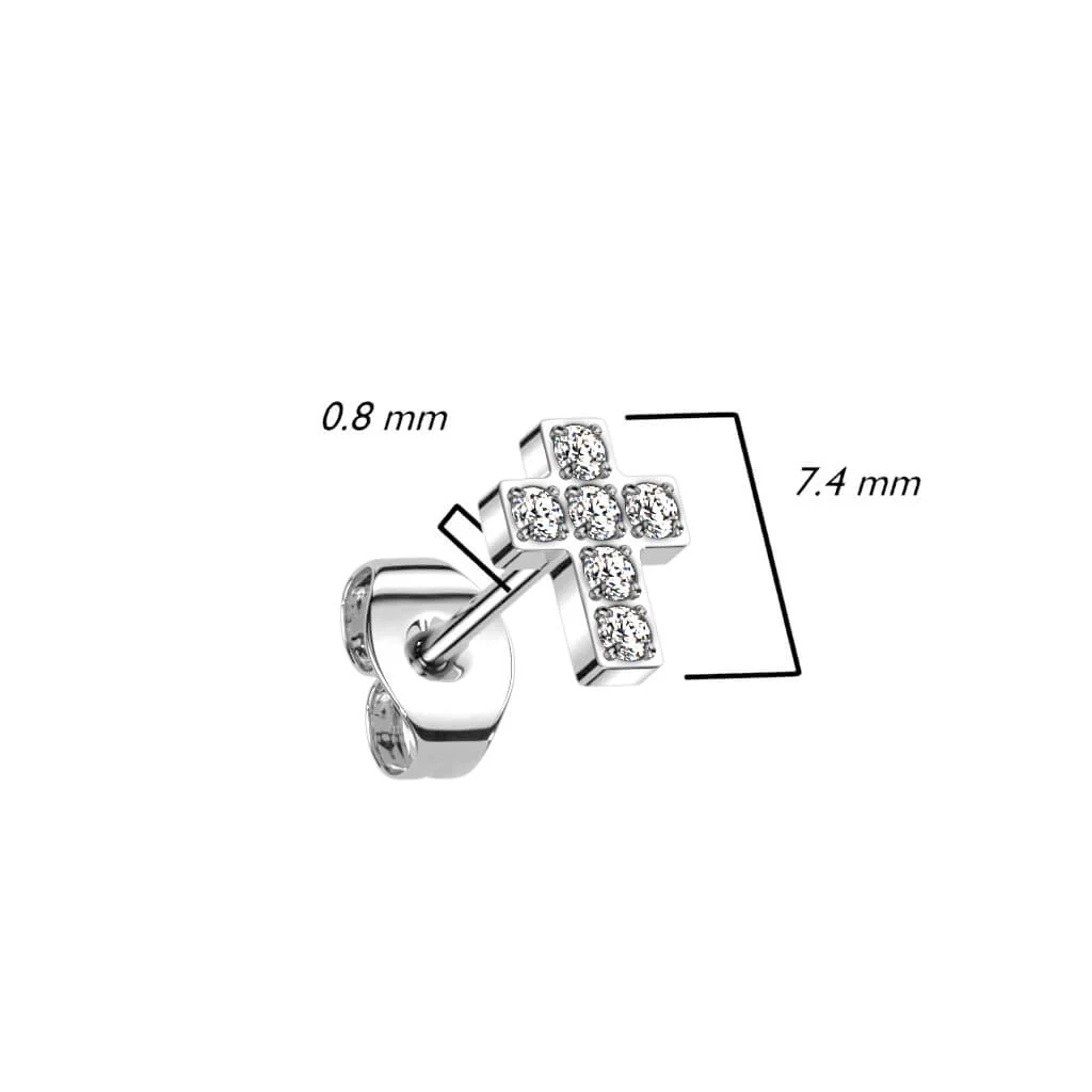 Titanium Cross Zirconia Gold Silver - Image 3