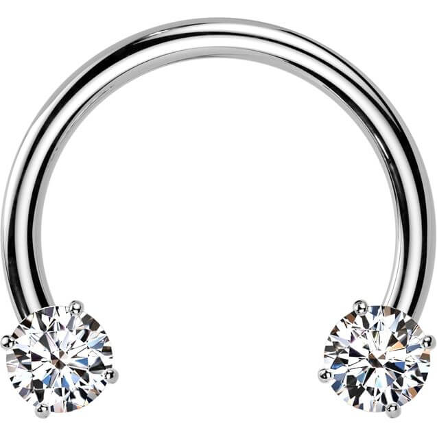 Titanium Horseshoe zirconia prong setting Push-In - Image 9