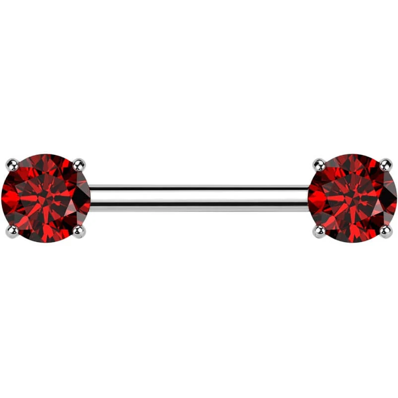 Titanium Barbell prong setting zirconia Push-In - Image 10