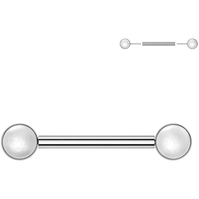 Titanium Nipple Piercing Pearls Push-In - Image 4