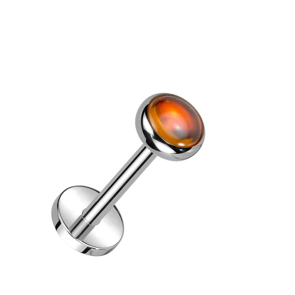 Titanium Labret Semi-precious Stone Push-In - Image 7