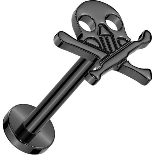 Titanium Labret skull Push-In - Image 4