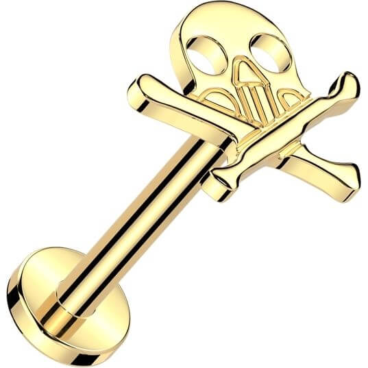 Titanium Labret skull Push-In - Image 5
