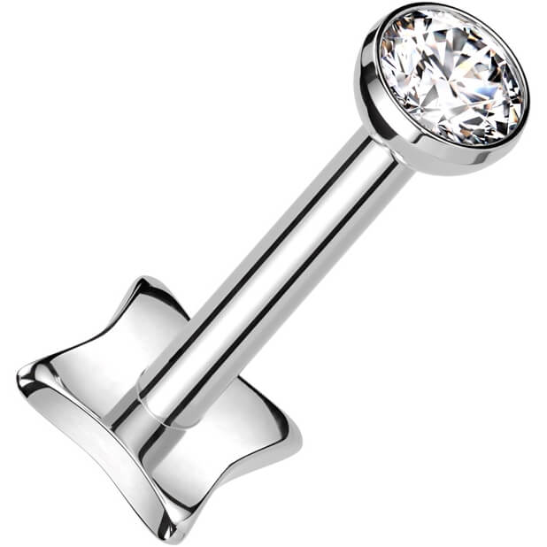 Labret bezel setting zirconia Push-In - Image 2