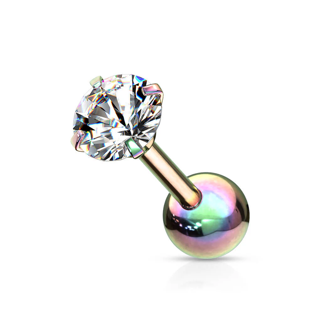 Barbell Zirconia Round Snap Setting - Image 10