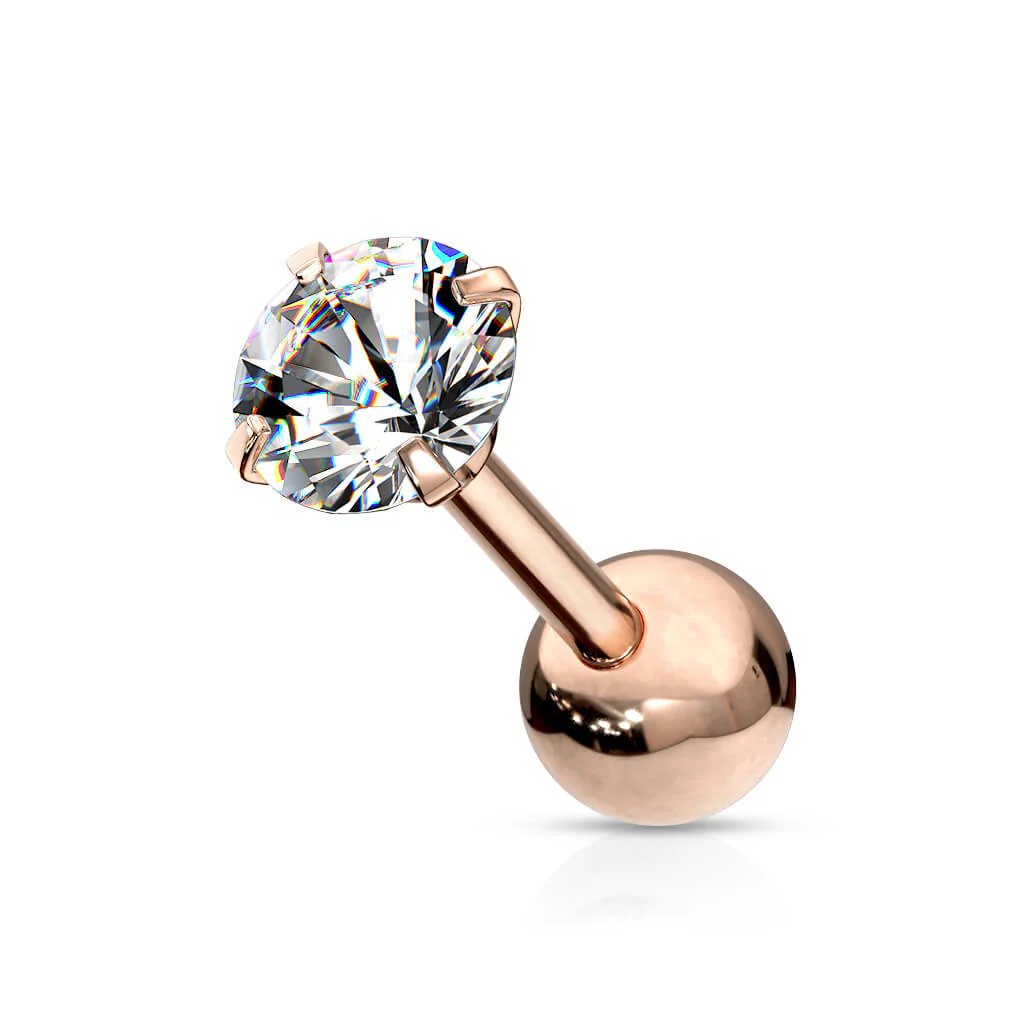 Barbell Zirconia Round Snap Setting - Image 8