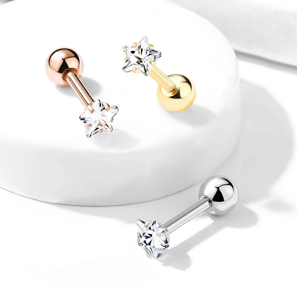 Barbell Zirconia Star Snap Setting - Image 8