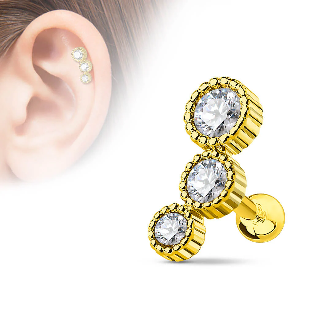 Barbell 3 Round Zirconia - Image 4