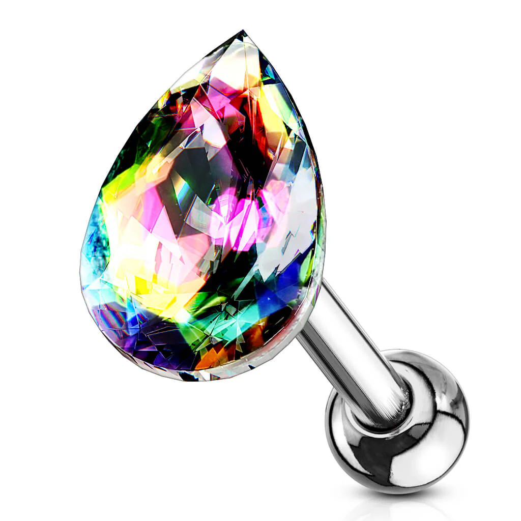 Barbell Drop Zirconia Silver - Image 10