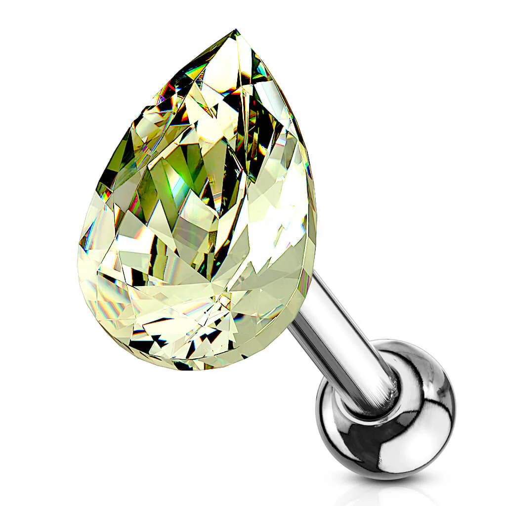 Barbell Drop Zirconia Silver - Image 6