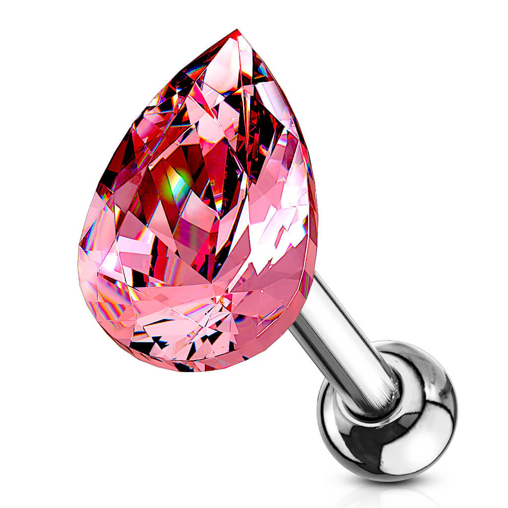 Barbell Drop Zirconia Silver - Image 8