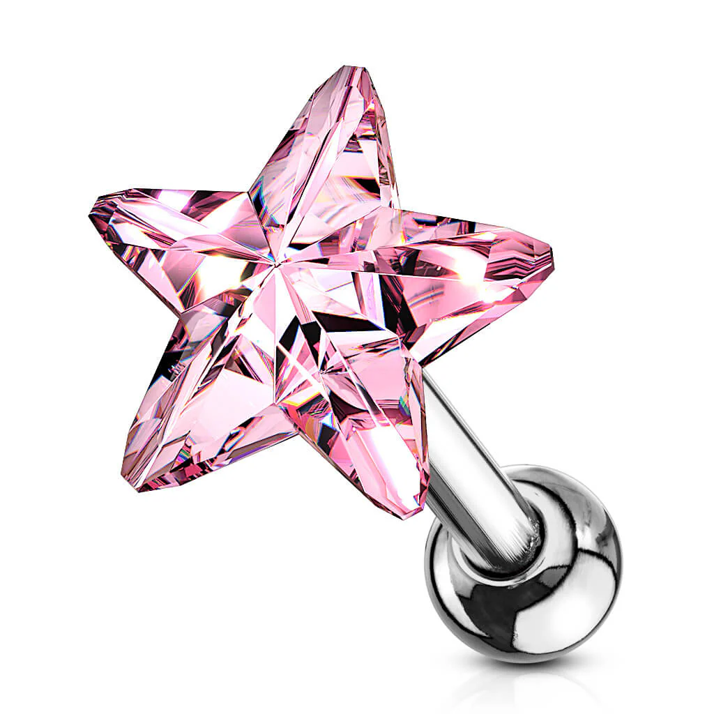 Barbell Star Zirconia Silver - Image 8