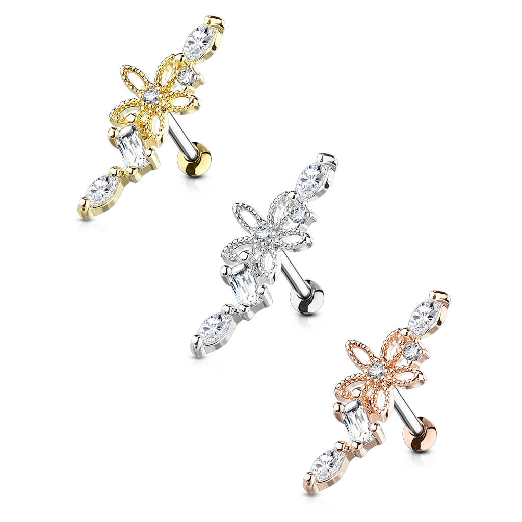 Barbell Flower Zirconia - Image 3
