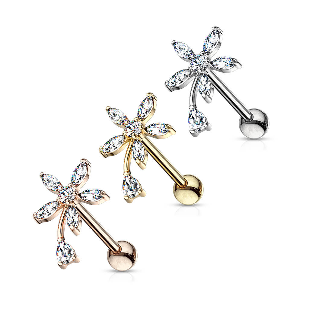 Barbell Flower Zirconia - Image 5