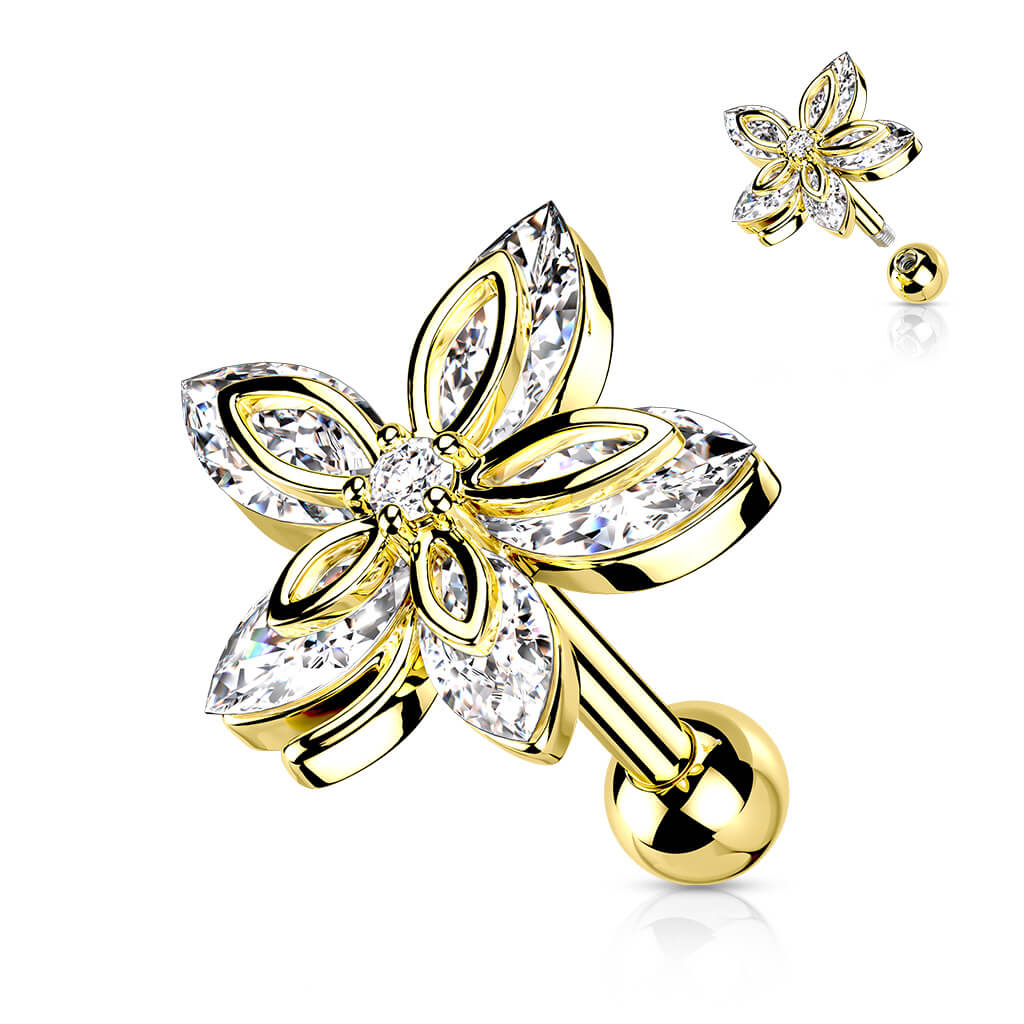 Barbell Flower Zirconia - Image 4