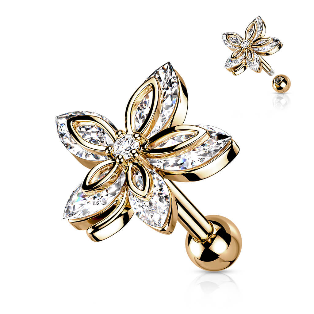 Barbell Flower Zirconia - Image 7