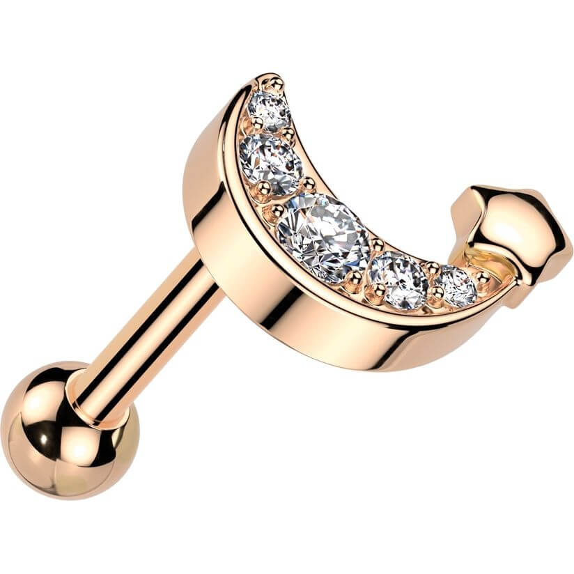 Barbell star crescent moon zirconia - Image 5