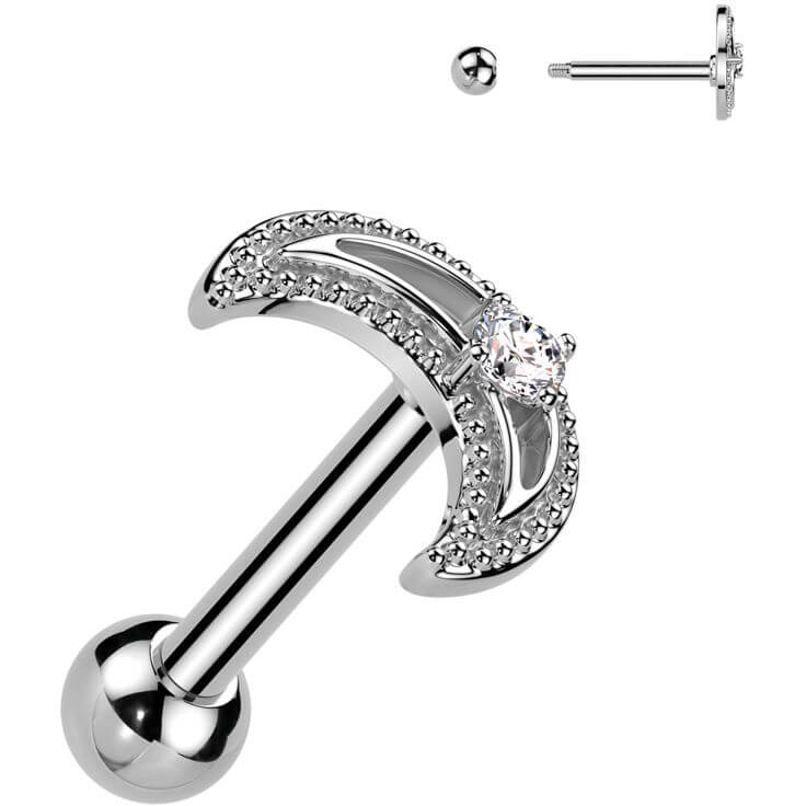 Barbell moon zirconia - Image 4