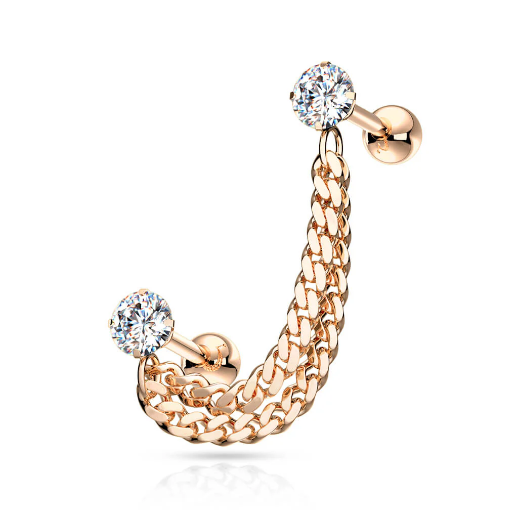 Barbell Zirconia necklace - Image 4
