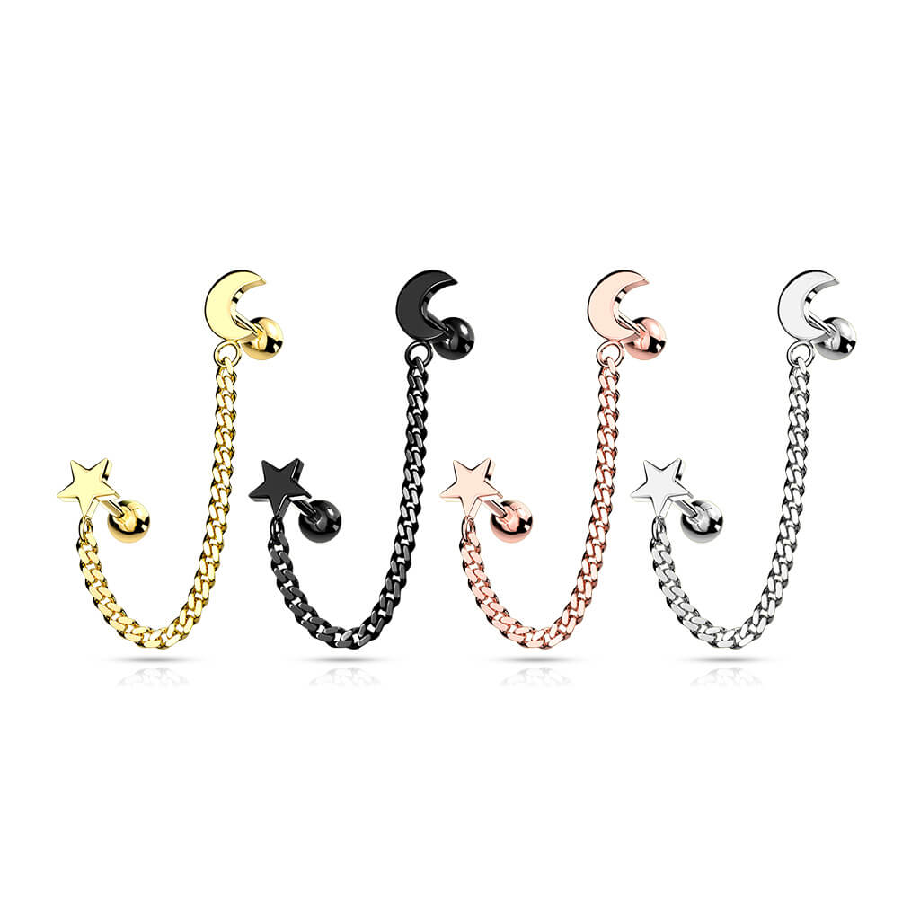 Barbell Star Moon necklace - Image 5