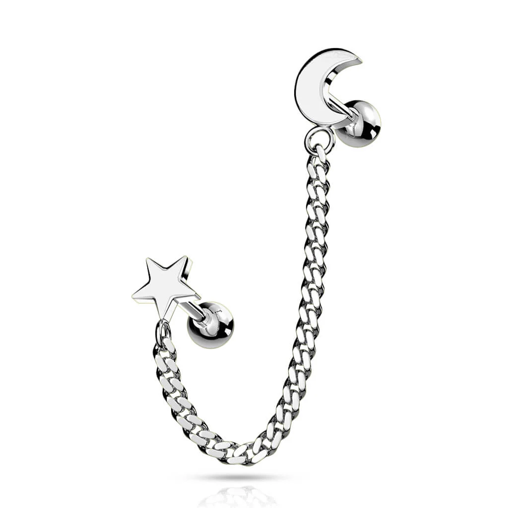Barbell Star Moon necklace - Image 9
