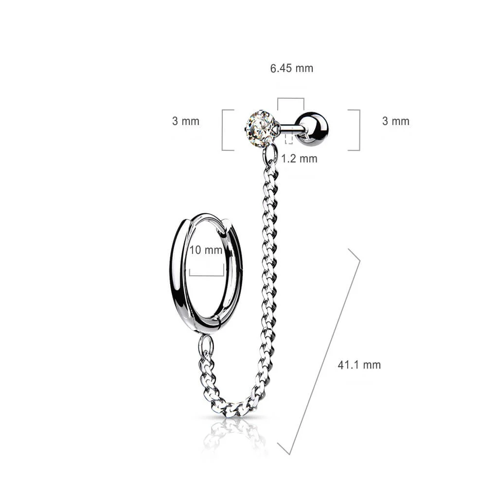 Barbell Chain Barbell Zirconia Clicker - Image 3