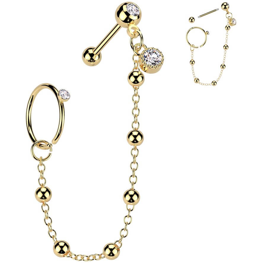 Value Pack zirconia barbell chain hoop - Image 3