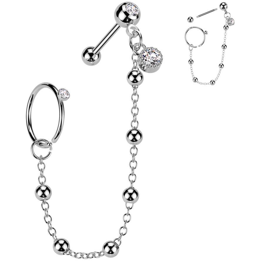 Value Pack zirconia barbell chain hoop - Image 4