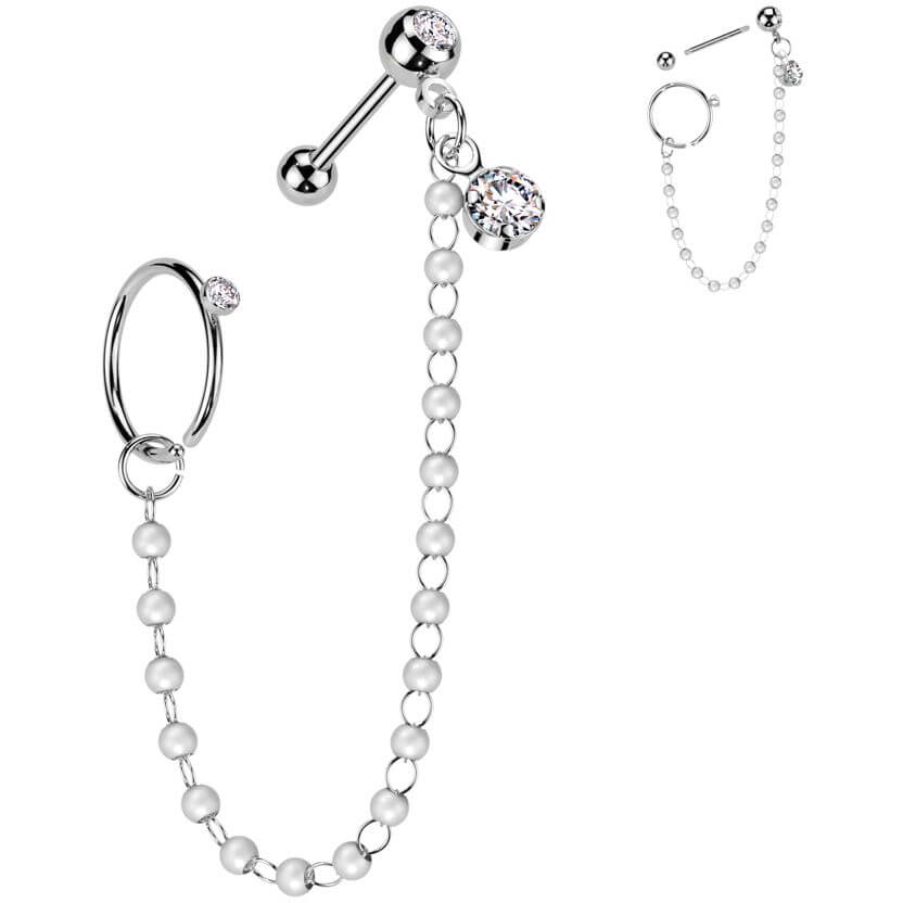 Value Pack barbell pearl chain hoop - Image 4