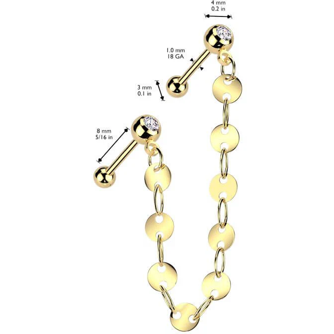Value Pack two zirconia barbells chain - Image 2