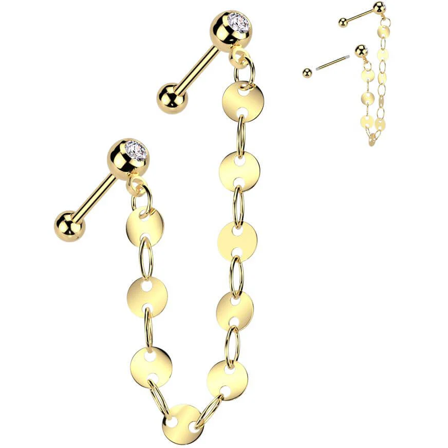 Value Pack two zirconia barbells chain - Image 3
