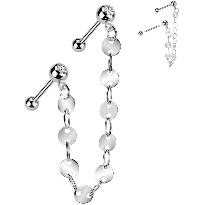 Value Pack two zirconia barbells chain - Image 4
