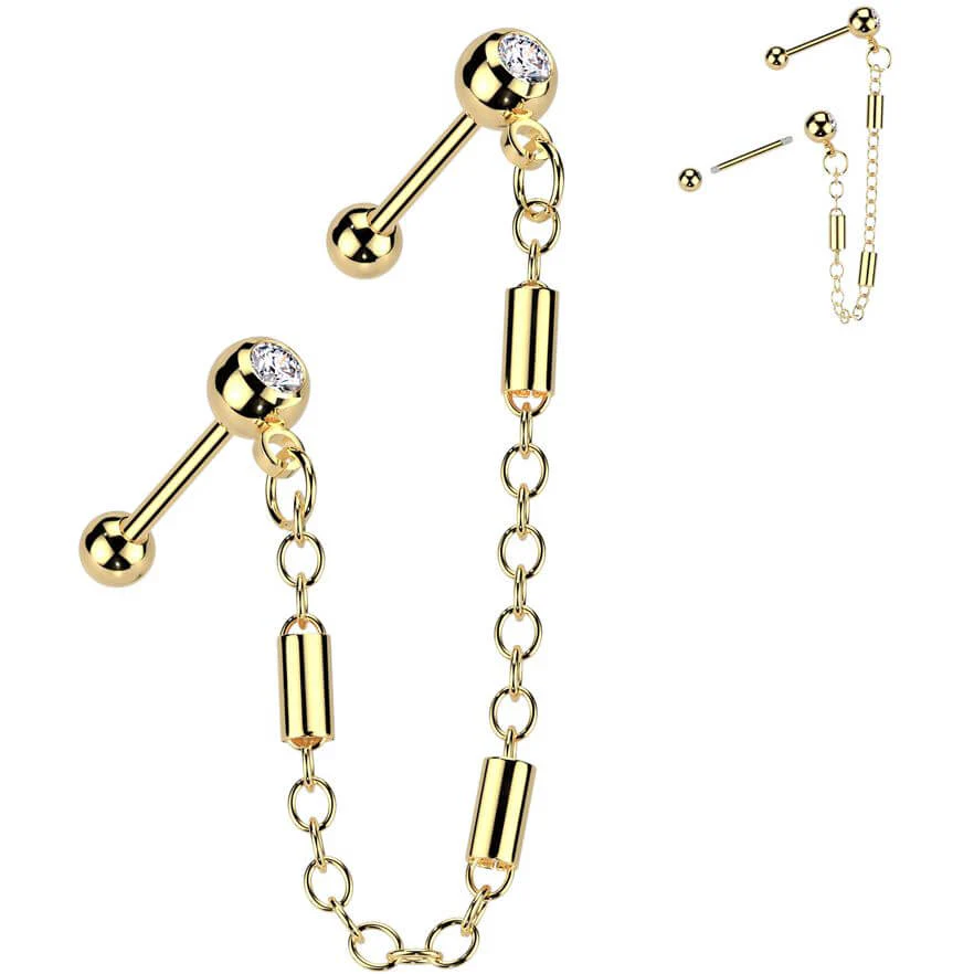 Value Pack two zirconia barbells chain - Image 3