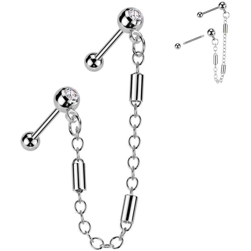 Value Pack two zirconia barbells chain - Image 4