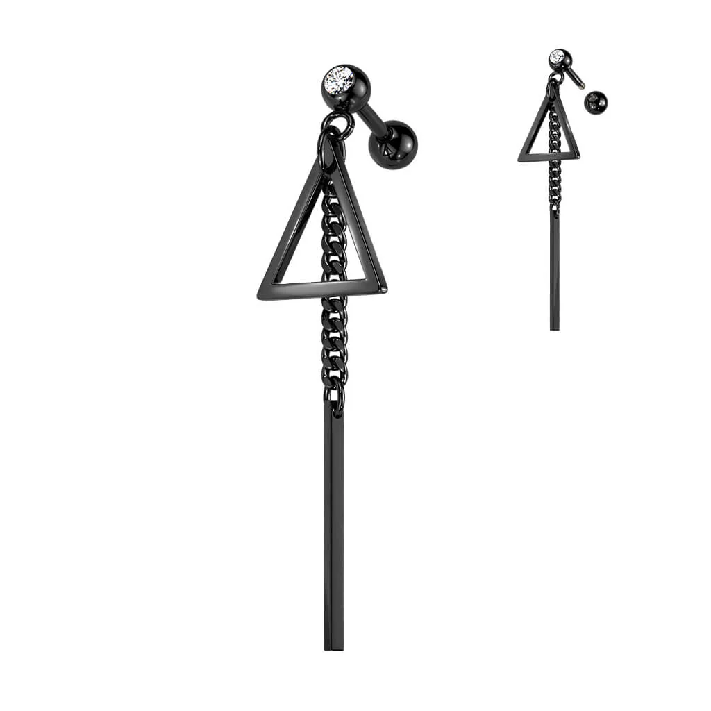 Barbell Triangle dangle Zirconia - Image 4