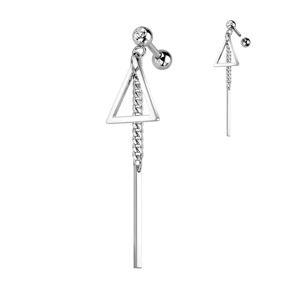 Barbell Triangle dangle Zirconia - Image 7